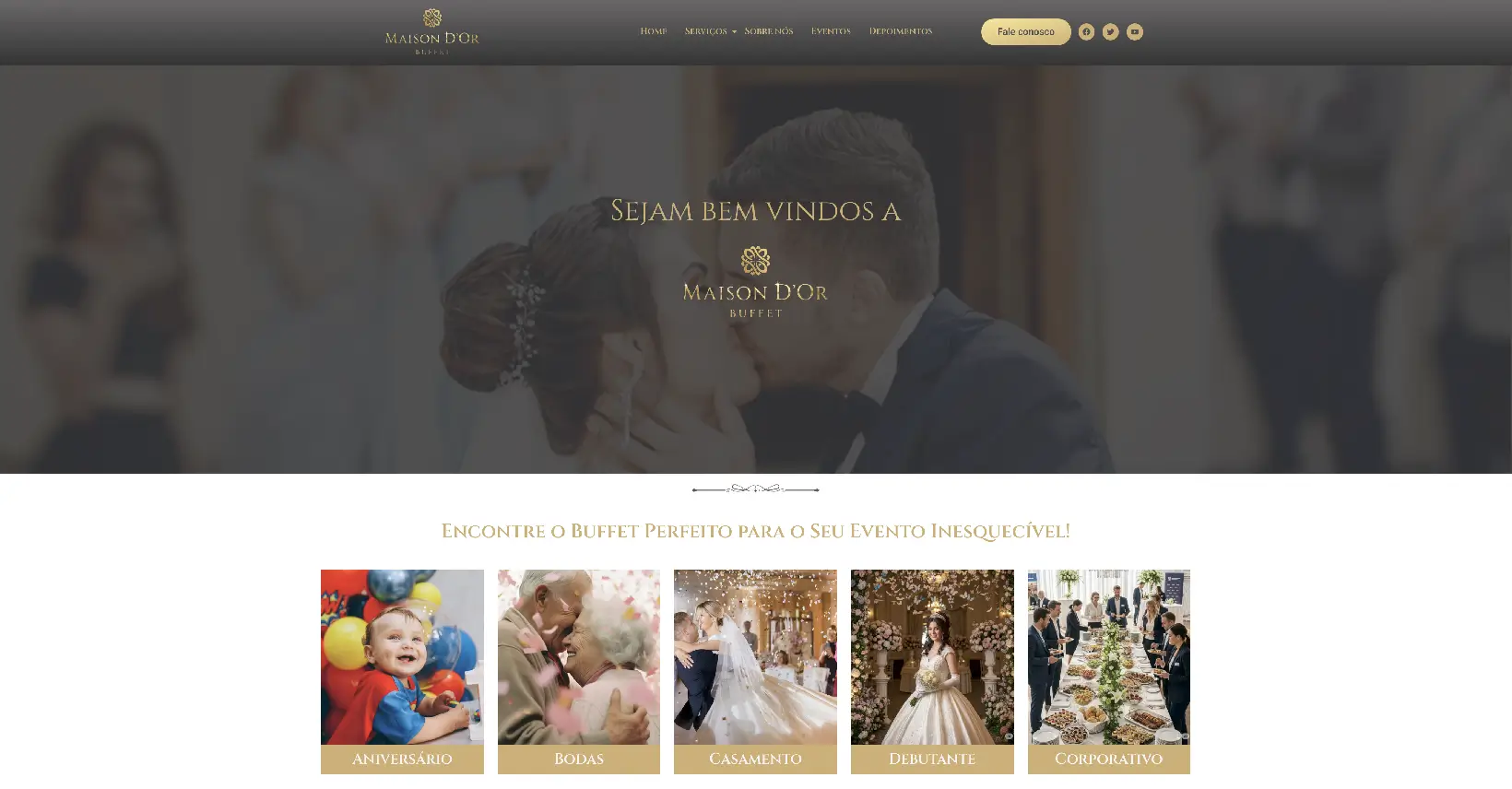 site para eventos, site para empresas, site para aniversário, site para casamento criado pela via innove